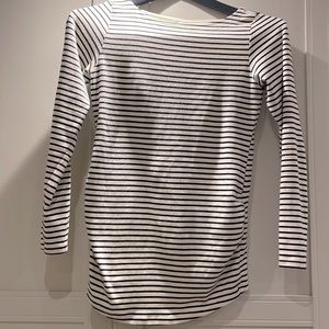 Maternity long sleeve striped shirt